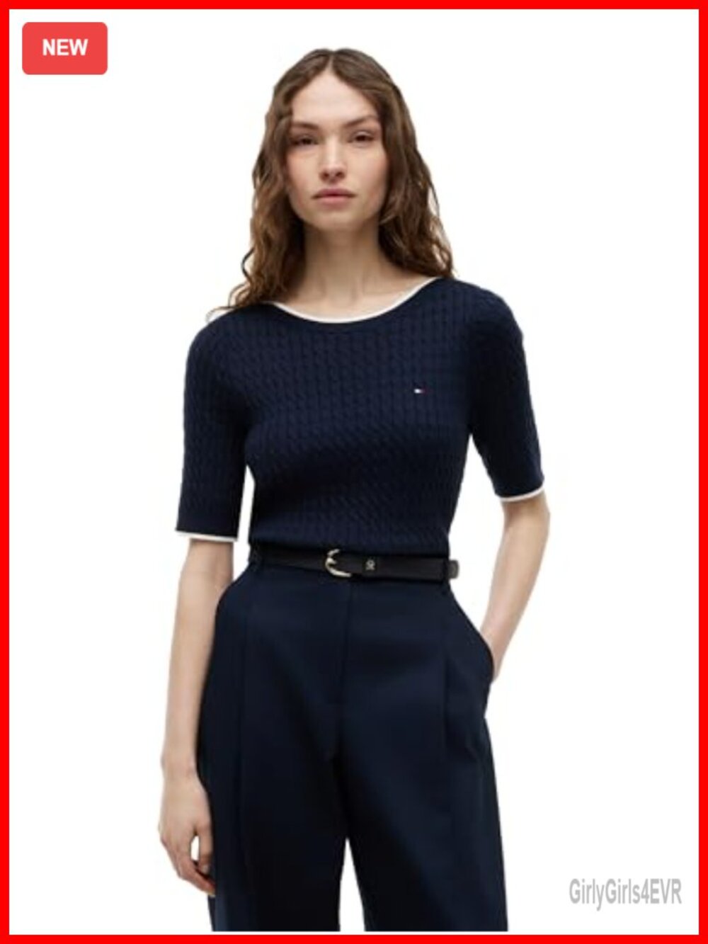 Fine Gauge Cable Knit Boat Neck Sweater Lightweight Pullover